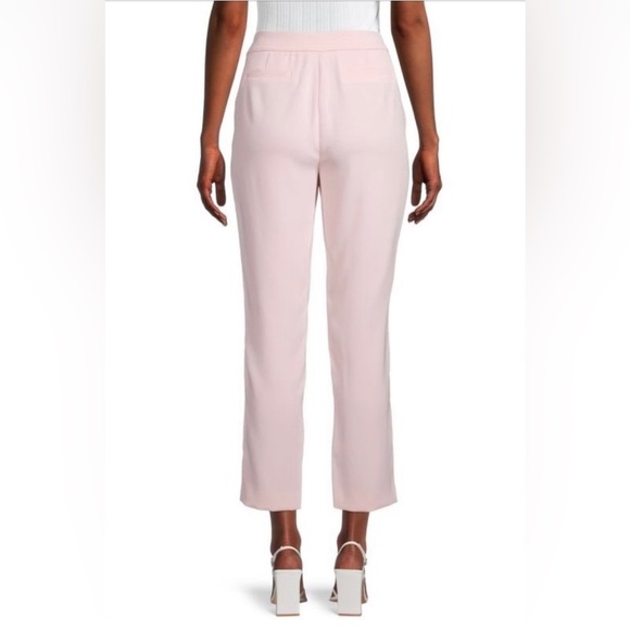 Karl Lagerfeld Paris Belted Cropped Pants, pink, size 10 BNWT - Picture 2 of 6